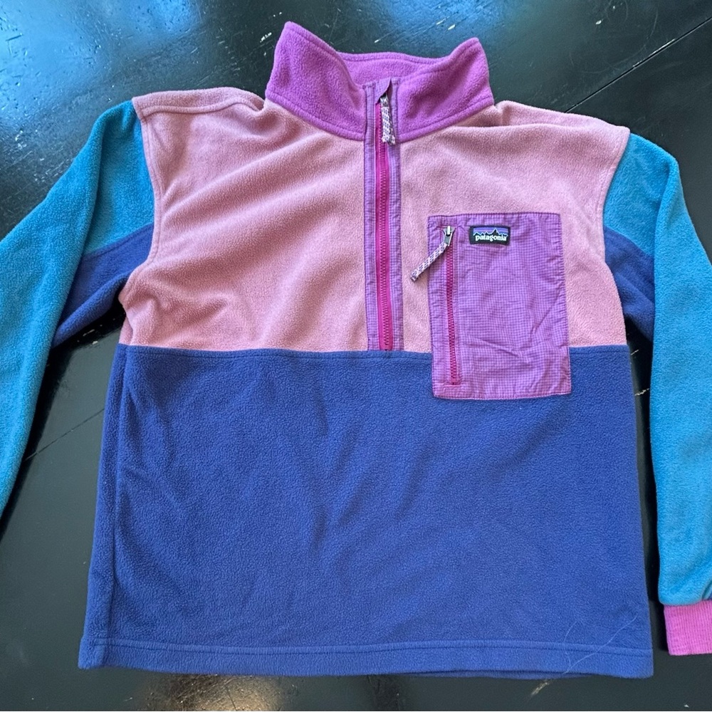 Patagonia Kids Fleece Pullover - Purple, Pink, Blue